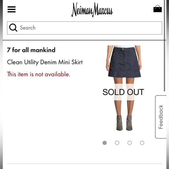 7 FOR ALL MANKIND women's clean utility denim mini skirt, gold accents, size 26. - Picture 6 of 6